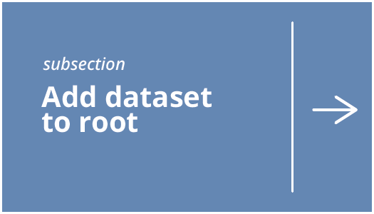Add dataset to root button