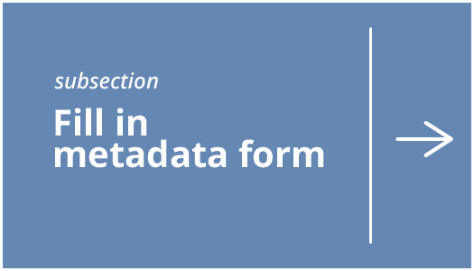 Fill in metadata form button