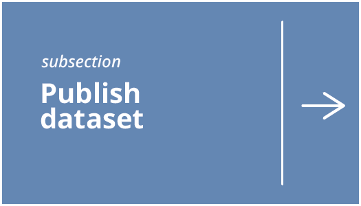 Publish dataset button